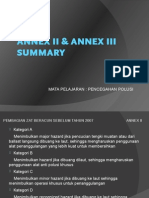 MARPOL 73/78 Annex II & Annex III - Summary