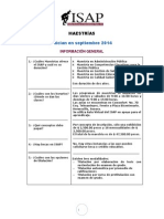 ISAP Maestrías que inician en Septiembre 2014