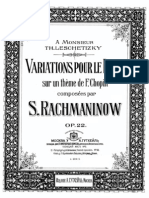 Rachmaninov - 22 - Chopin Variations Ed - Gutheil