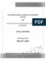 International Panel of Experts For Ethiopian Renaissance Dam - Final Report 1
