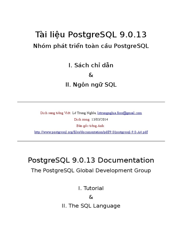Postgresql 9.0 A4 Part I II Vi 13032014 | PDF | Computers
