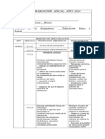 PROGRAMACIÓN ANUAL Educacion Fisica y Salud Cuarto Basico