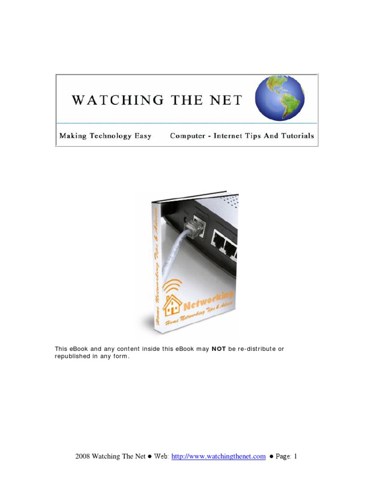Home Networking Tips Advice PDF Network Interface Controller