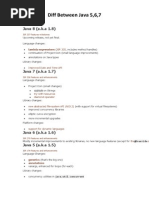 Diff Between Java 5 6 7