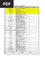 Power Generation Service Checklist: # Items To Be Check Procedure Initials Remarks