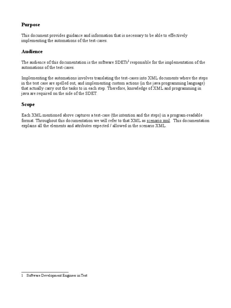 Guide to Scenario XML for Test Automation | PDF | Boolean Data Type ...