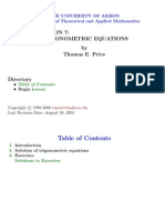 Lesson 7: Trigonometric Equations by Thomas E. Price