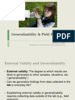 Generalizability and Field Research