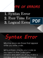 Type of Errors