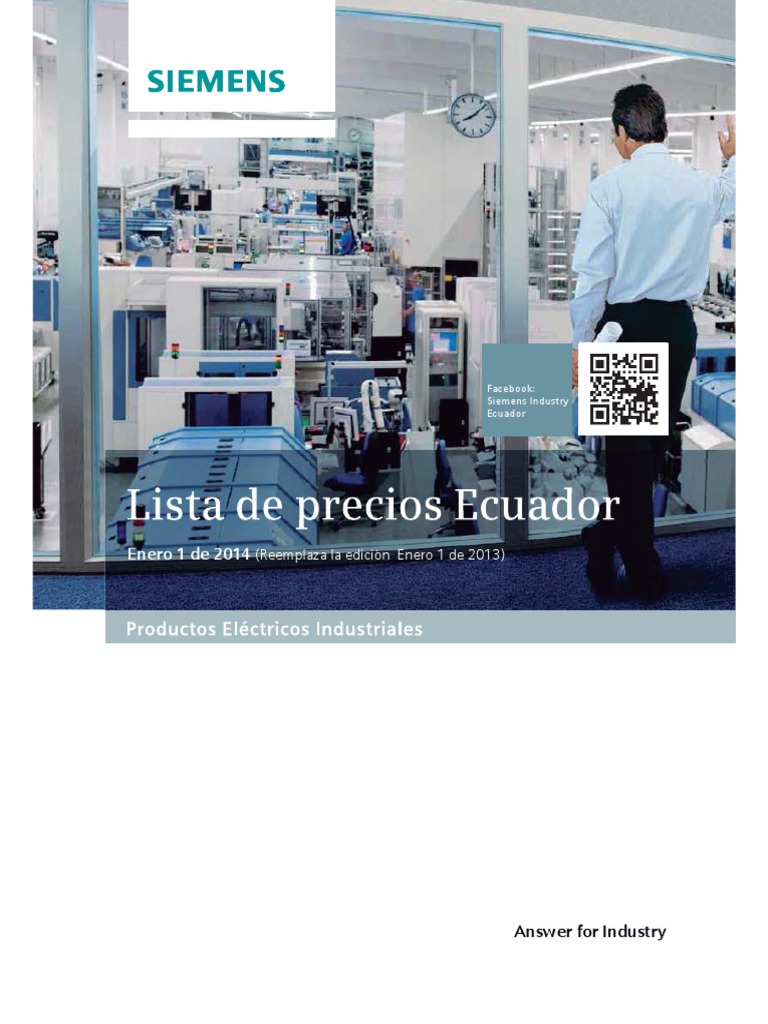 Lista de Precios Siemens 2014 PDF Resistencia Eléctrica y