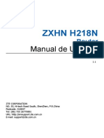Manual de Utilizare Router ZXHN H218N 