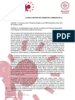 NP CARUH critica gestión del comedor de La Rábida