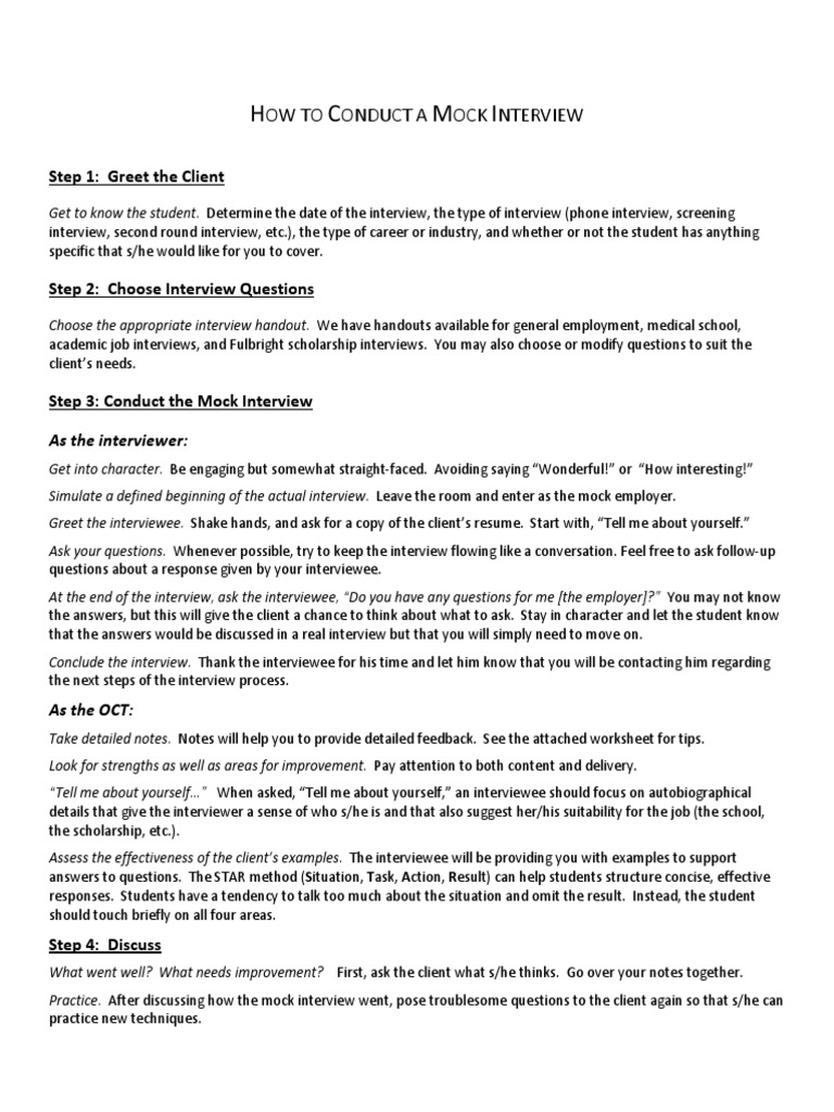 microsoft word how to conduct mock interviews Interview Job Interview