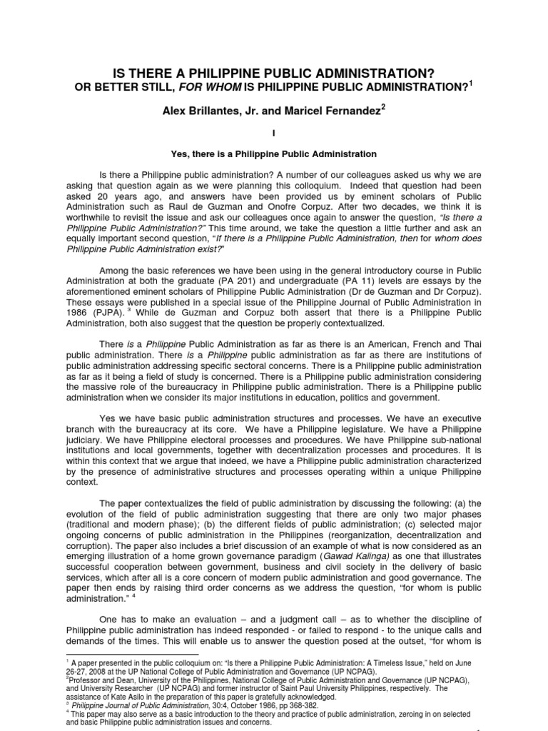 Philippine Public Administration Contextualized | PDF | Good Governance ...