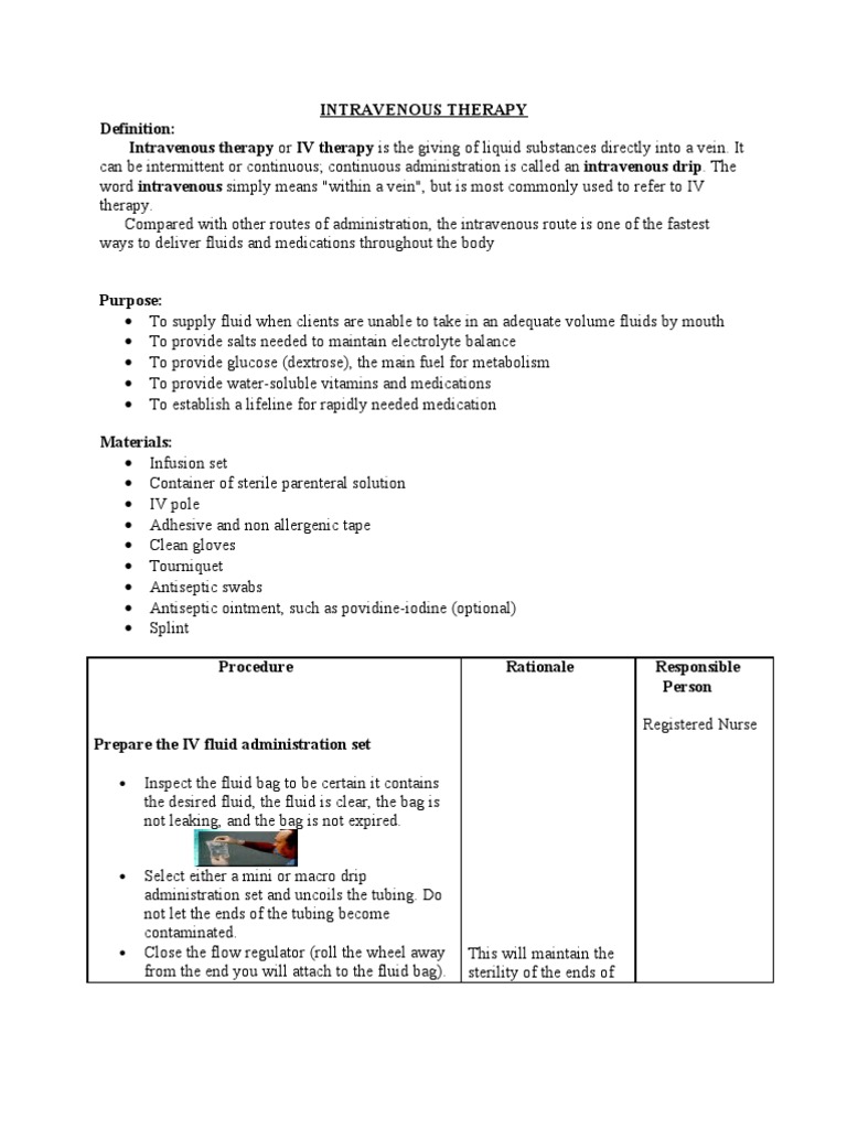 Understanding Intravenous Therapy | PDF | Intravenous Therapy | Vein