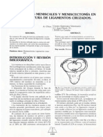 Alteraciones Meniscales y Meniscectomía en Casos de Rotura de Ligamentos Cruzados