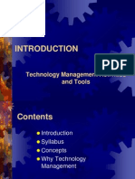 Introduction to Technology Management Activities and Tools