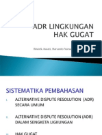 Lingkungan Penyelesaian Sengketa Dan Hak Gugat