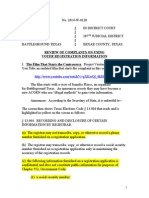 Download Special prosecutors review of complaints in Texas v Battleground Texas by Media Matters for America SN216868925 doc pdf