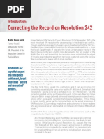 The Record On UN Resolution 242