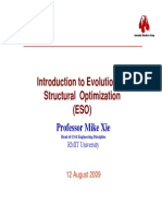 Introduction To Evolutionary Structural Optimization Structural Optimization (ESO)