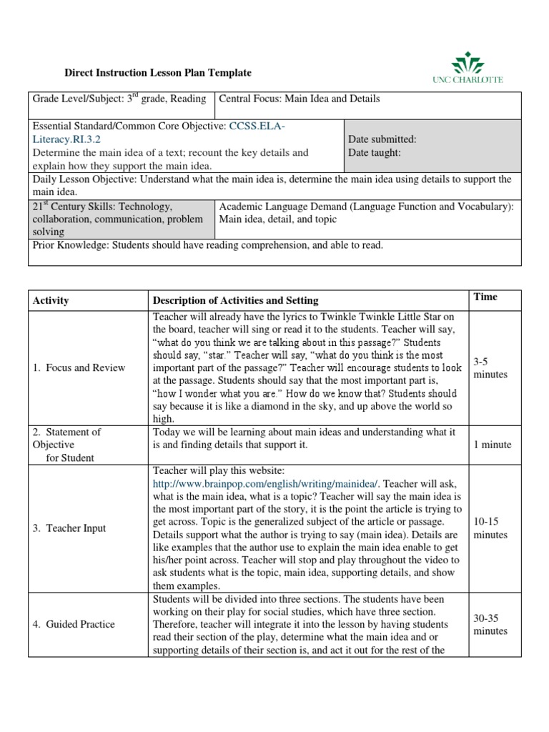 creative writing literacy lesson plan