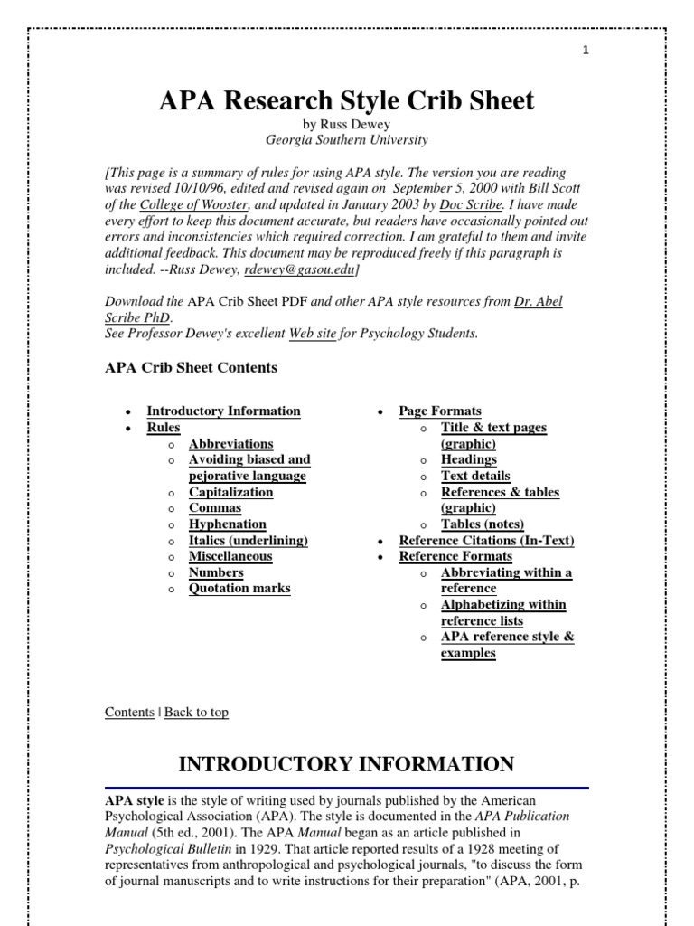 Apa Research Style Crib Sheet Homosexuality Sexual Orientation