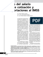 Cálculo del salario base de cotización y las aportaciones al IMSS