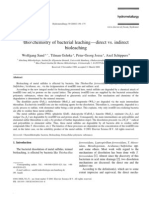 (Bio) Chemistry of Bacterial Leaching-Direct vs. Indirect Bioleaching