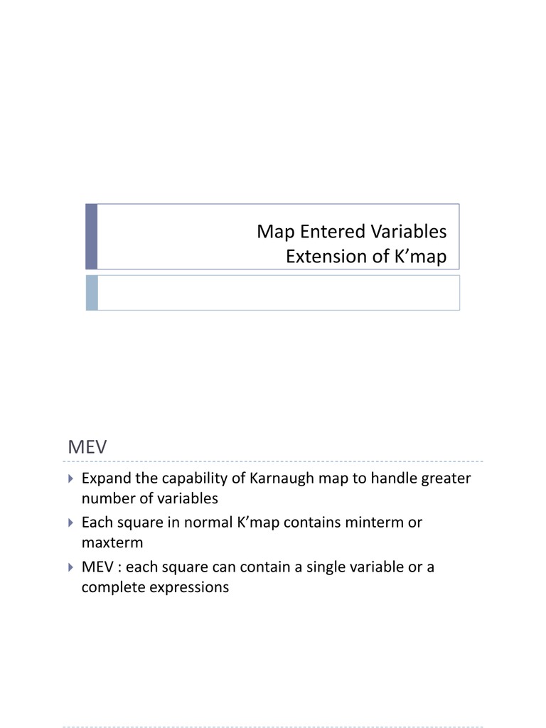 MEV Method for K-map Simplification | PDF | Mathematical Logic | Logic