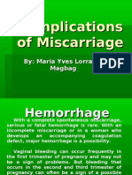 Complications of Miscarriage