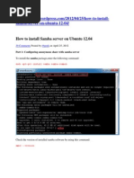 Samba Server - Ubuntu Server 12.04