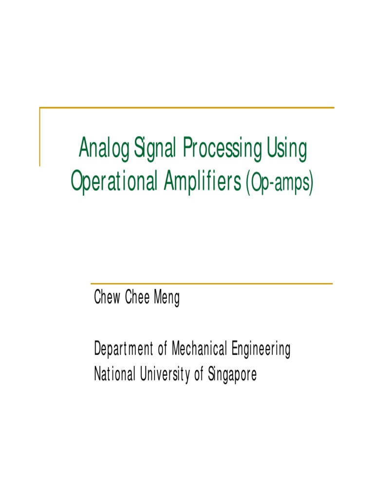 Op_amp Mode] Operational Amplifier Amplifier