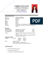 Curriculum Vitae: Personal Information