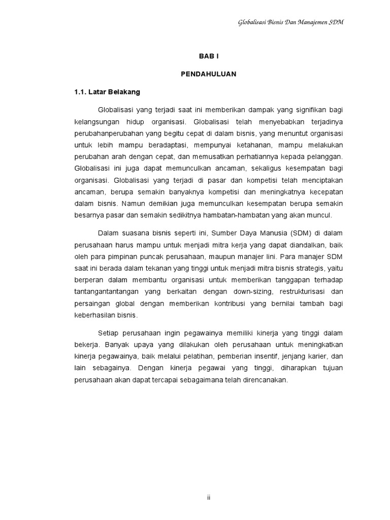 Globalisasi Sumber Daya Manusia