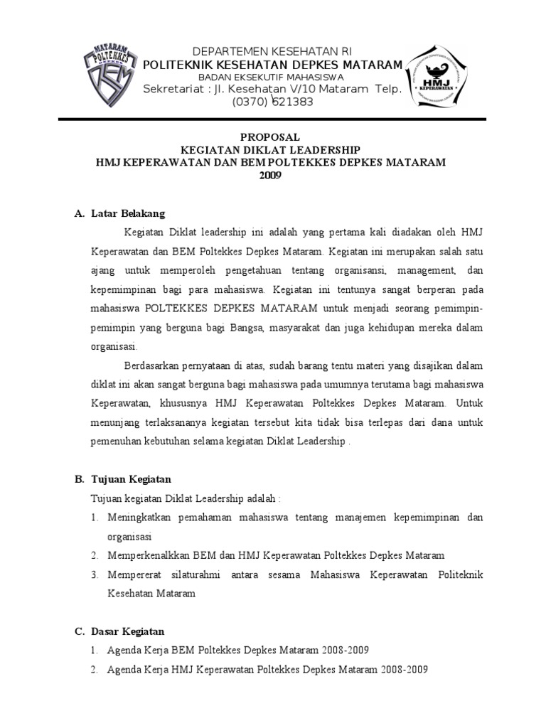 Proposal Diklat Leadership