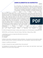 Atividade Sobre Elementos Da Narrativa - Carta