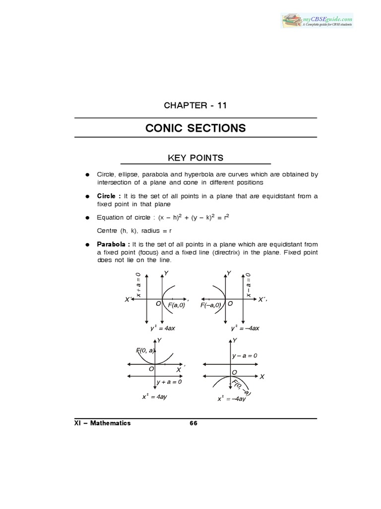 Unit 9: conic sections answer key image