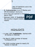 in 1996 The Idea of Subhiksha Came Into The