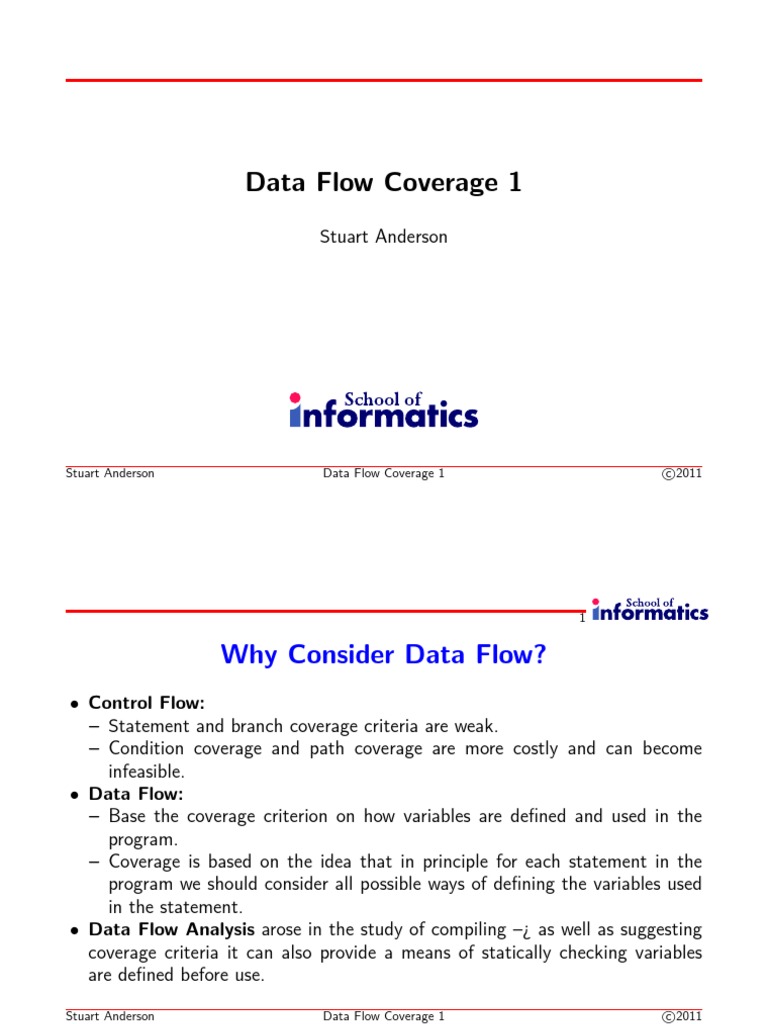 Data Flow Coverage Analysis Techniques | PDF | Vertex (Graph Theory ...