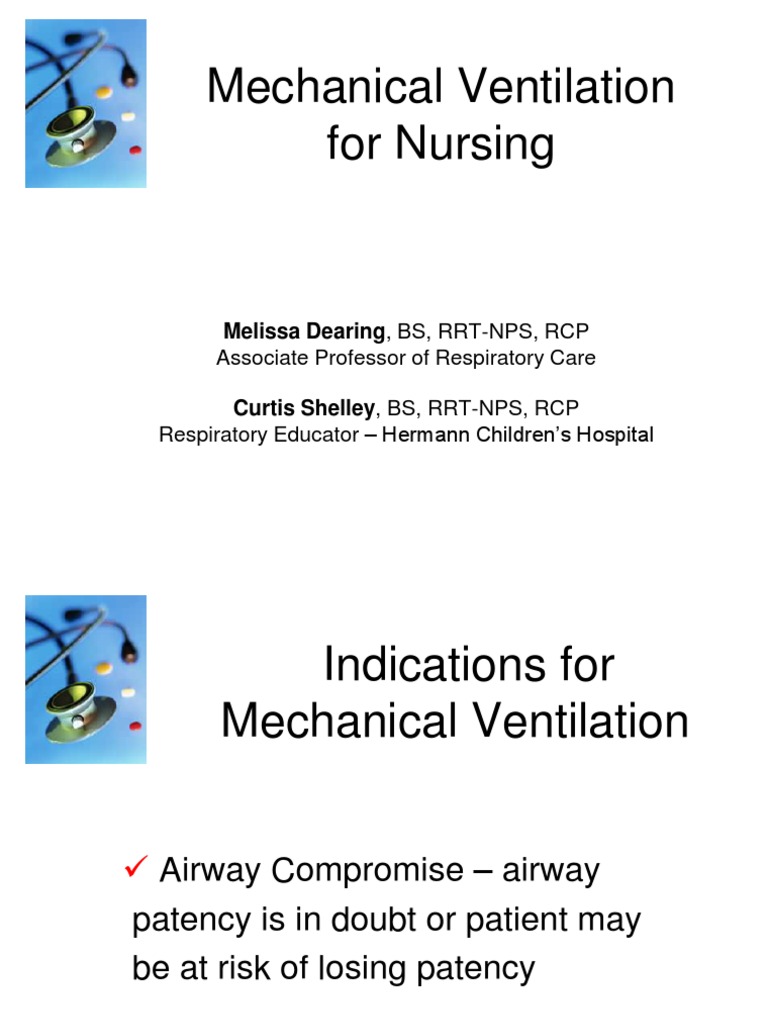 Mechanical Ventilation for Nursing Respiratory System Therapy