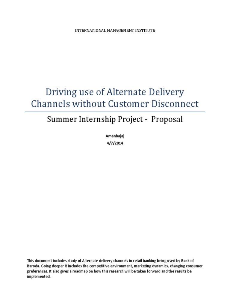 Alternate Delivery Channels | PDF | Strategic Management | Strategic ...