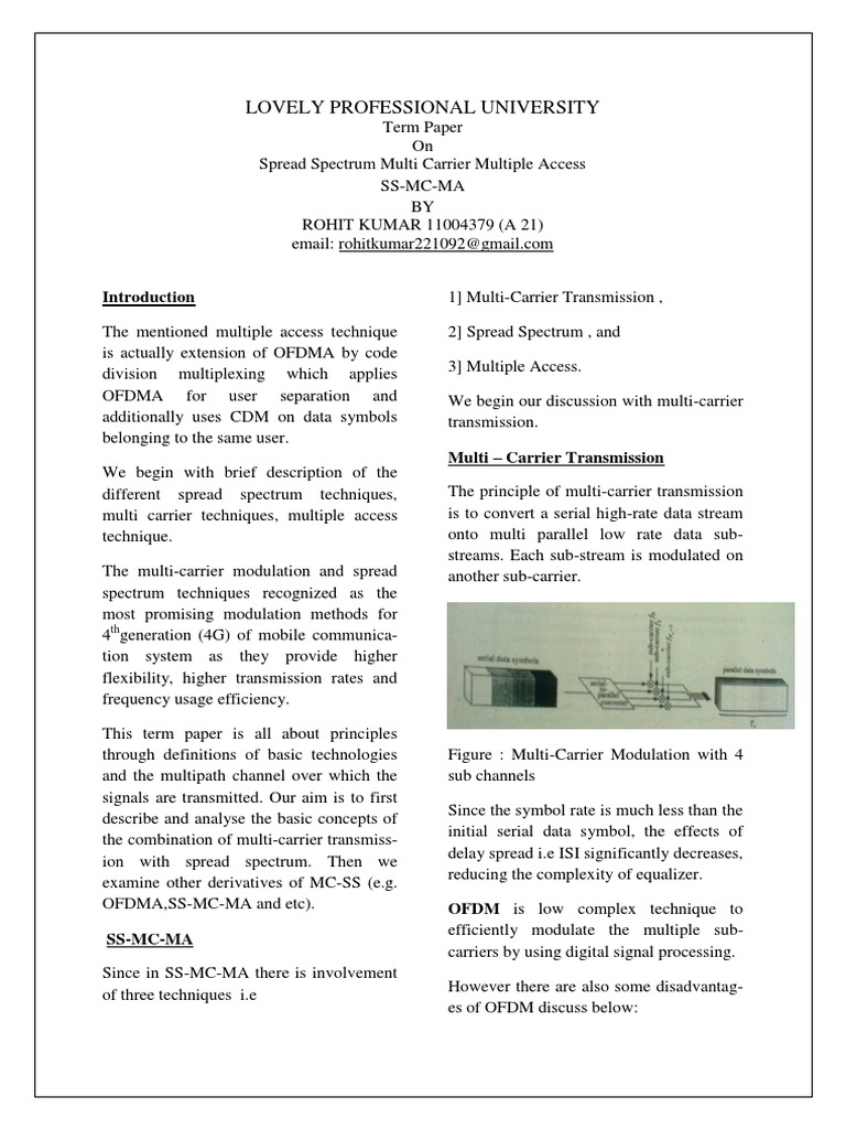 Spread Spectrum | PDF | Multiplexing | Code Division Multiple Access