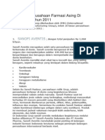 10 Besar Perusahaan Farmasi Asing Di Indonesia Tahun 2011