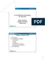 X-Ray Diffraction Techniques for Thin Films