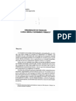 Wisner - Organização Do Trabalho, Carga Mental e Sofrimento Psíquico PDF