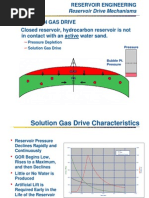 Reservoir Drive Mechanisms: Pressure Depletion Solution Gas Drive