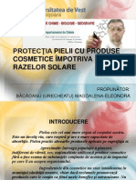 Protecţia Pielii Cu Produse Cosmetice Împotriva Razelor Solare