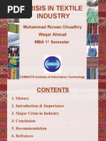 Textile Crisis in Pakistan