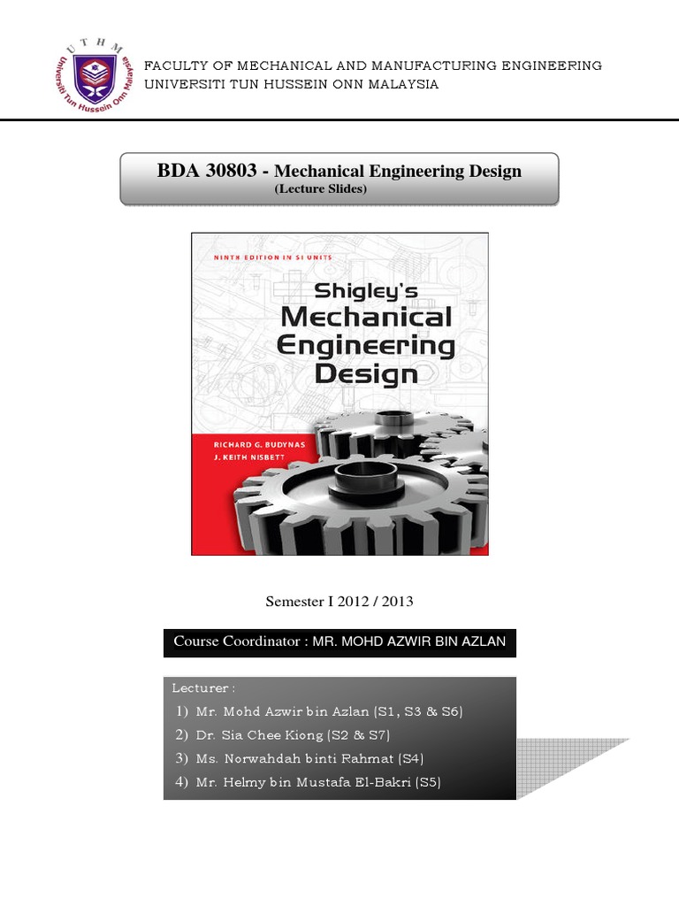Engineering Design 1 (UTHM) | PDF | Ultimate Tensile Strength ...